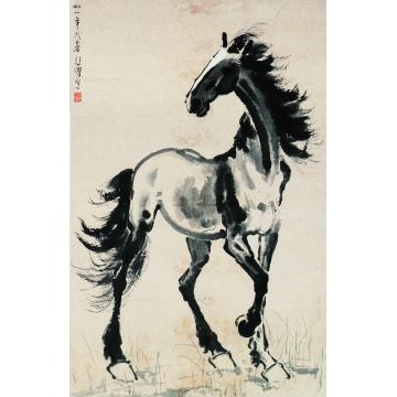 徐悲鸿一九四二年作立马立轴