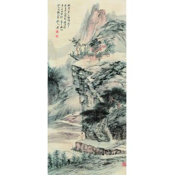 张大千山水立轴字画之家