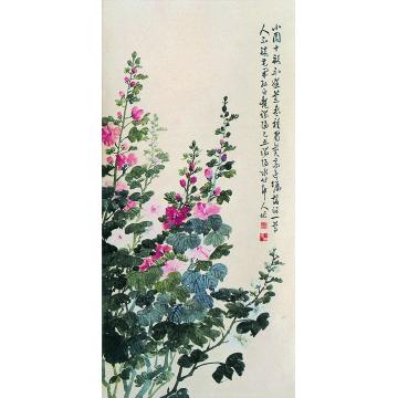 徐世昌花卉立轴