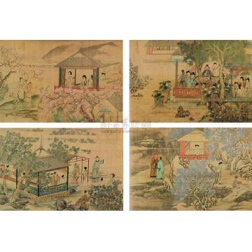 改琦四季图四屏