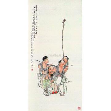 钱慧安一路松风轴