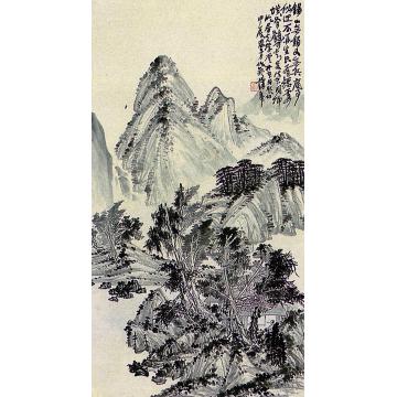 蒲华锡山烟霞轴字画之家