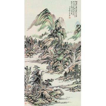 樊浩霖湖山秋色轴字画之家