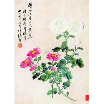 张熊菊花册（十二开选一）
