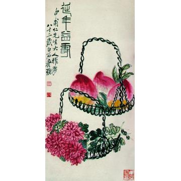 齐白石延年益寿立轴