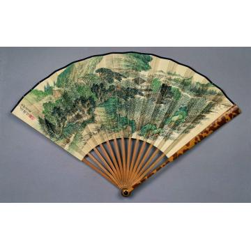 萧愻夏山图扇面