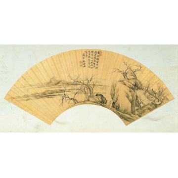 叡诗山水扇面