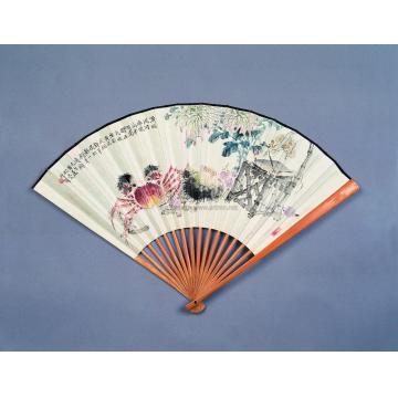 钱松嵒秋实图扇面