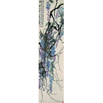 齐白石紫藤立轴
