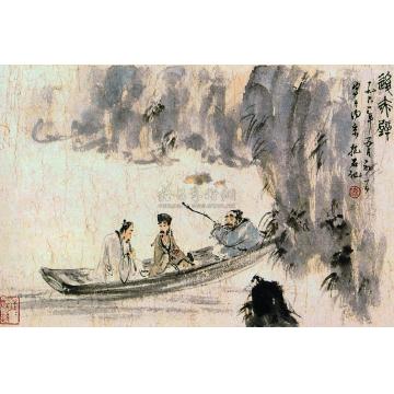 傅抱石后赤壁图镜心