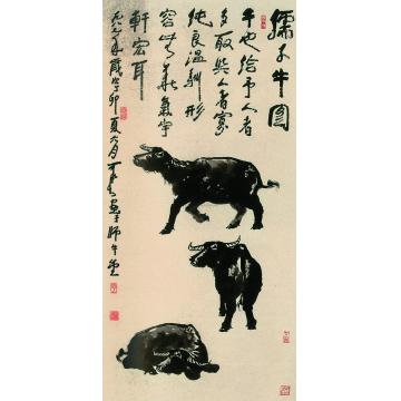 李可染孺子牛图轴字画之家