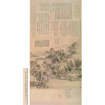 王翚1693年作普安晋爵图立轴字画之家