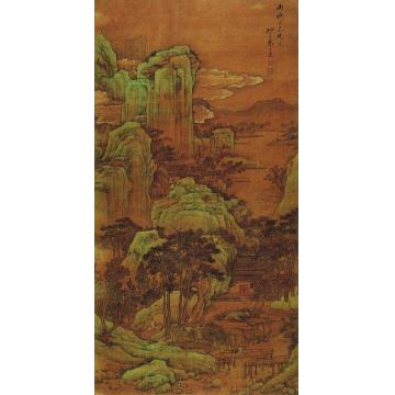 万上遴秋山归旅图立轴