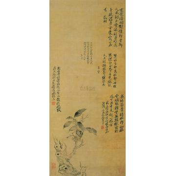 恽寿平1682年作仙桂新枝图立轴字画之家