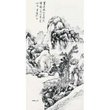 黄宾虹山水立轴字画之家