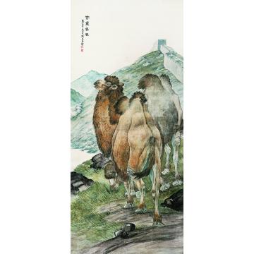 刘奎龄壬申（1932年）作紫塞春风立轴字画之家