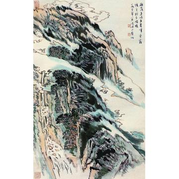 陆俨少1980年作雁荡多瀑立轴字画之家