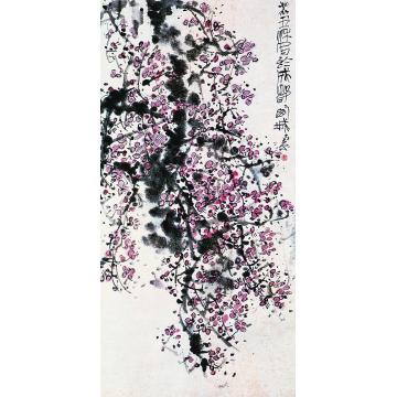 陈子庄癸丑（1973年）作梅花立轴字画之家