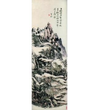 黄宾虹山水立轴字画之家