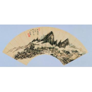 王原祁山水扇面