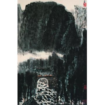 李可染山水立轴字画之家