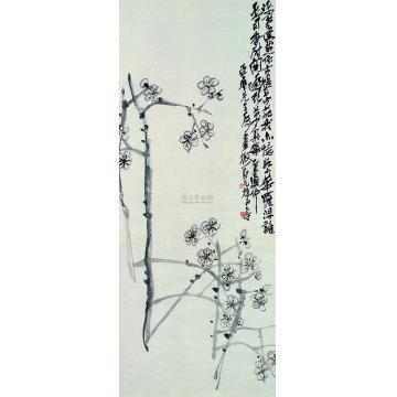 潘天寿1925作梅花立轴字画之家