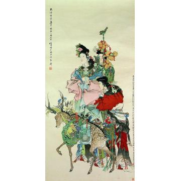 任颐1878年作麻姑献寿图立轴字画之家