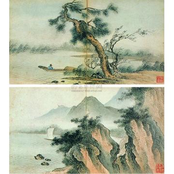 祁崑1933年作山水册页（十一开）