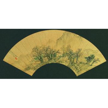 张宏1627年作毘陵山水扇面字画之家