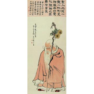 倪田甲辰（1904）年作寿星图立轴字画之家