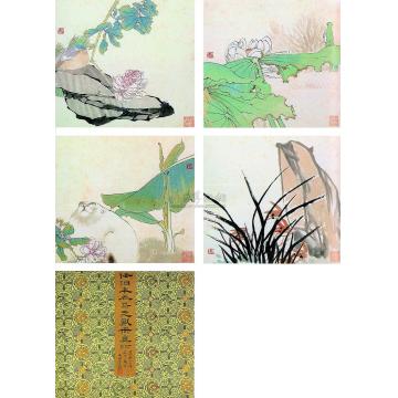 任伯年庚午（1894）年作花鸟走兽图册页（十二开选四）