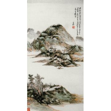 黄宾虹山水清胜图立轴