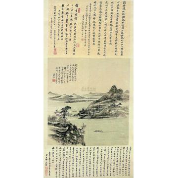 黄宾虹己未（1919）年作春游京口图立轴字画之家