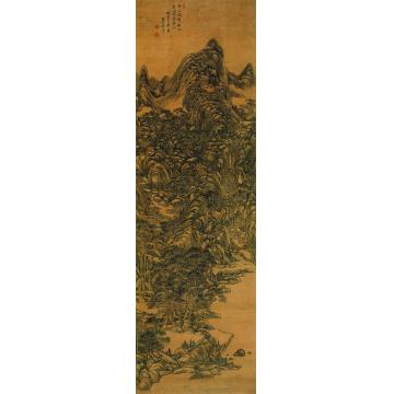 王原祁仿董巨山水图立轴字画之家