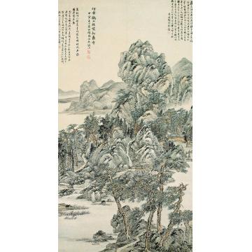 陆恢1914年作万松萧寺立轴