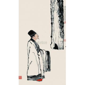 吕凤子1928年作陶潜归隐图立轴字画之家