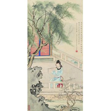 黄均1936年作长门新声图立轴字画之家