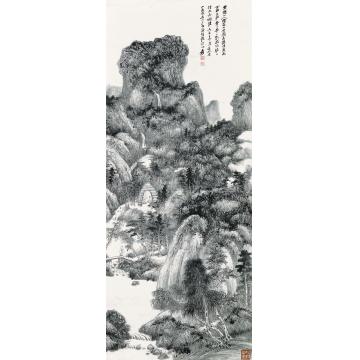 张大千1946年作雅宜山居图立轴字画之家