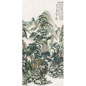 吴徵1942年作丘壑飞泉图立轴字画之家