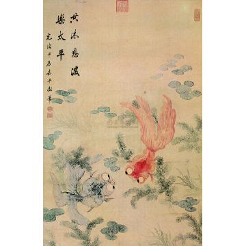 慈禧太后1904年作双余图立轴
