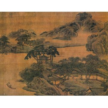袁江1722年作山水楼阁图立轴字画之家