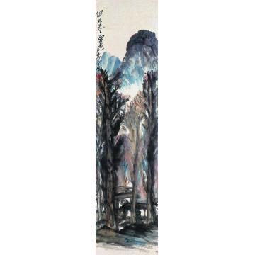 林风眠山水立轴