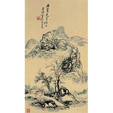 黄宾虹辛卯(1951年)作山水立轴