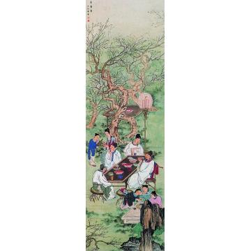 王叔晖夜宴图立轴