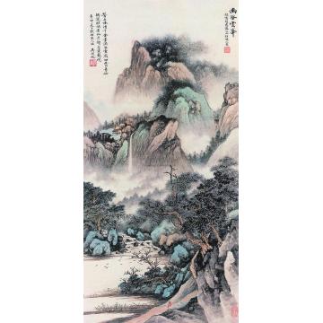 吴湖帆辛卯(1951年)作幽谷云峰立轴