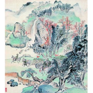 钱瘦铁1952年作支援前线立轴