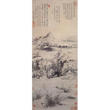 恽寿平清仿倪瓒山水轴字画之家