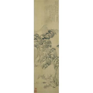 钱杜清芦荻横舟图轴字画之家