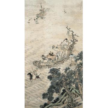 黄山寿群仙上寿轴