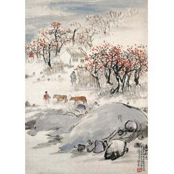 赵望云泰山秋色轴